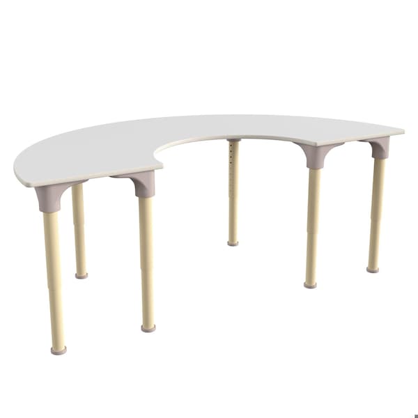 Flash Furniture 29.5 in W, 59 in L, 23 in H, Beechwood, Birch Plywood, Steel, Beech/White MK-ME088020-GG - main